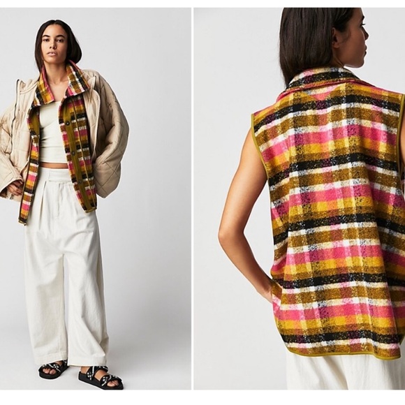 Free People Wrapped Blanket Vest - Picture 2 of 6